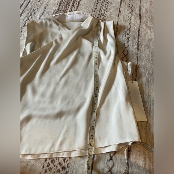 NWT Calvin Klein suit separates career blouse sleeveless cream sz L office - Picture 10 of 10